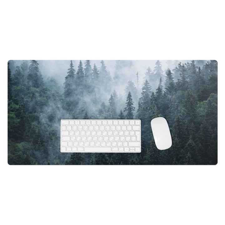 Mapa birou, Wallfluent, Padure de conifere cetoasa, Verde, 90x45 cm, 010250300040100074703