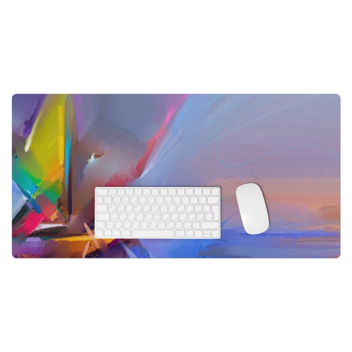 Mapa de birou, Wallfluent, Tunuri abstracte, Violet, 90x45 cm, 010250300040100074646