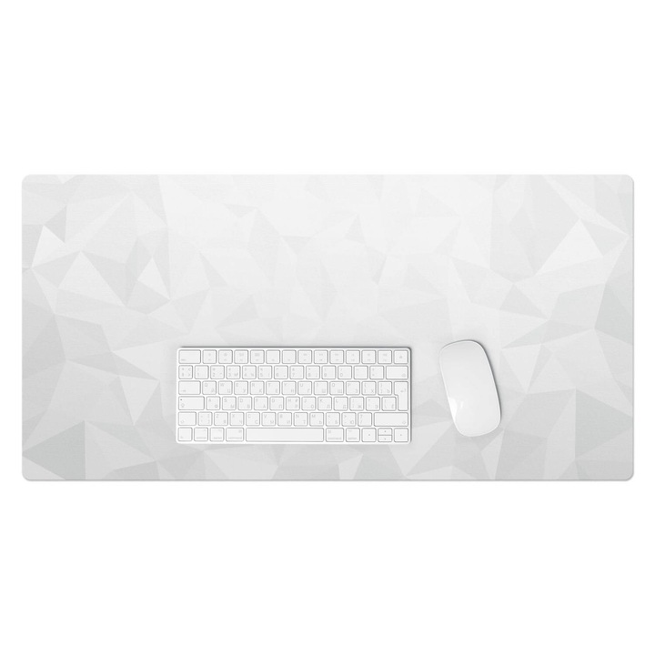 Mapa pentru birou, Wallfluent, Fundal geometric, Alb, 90x45 cm, 010250300040100056583