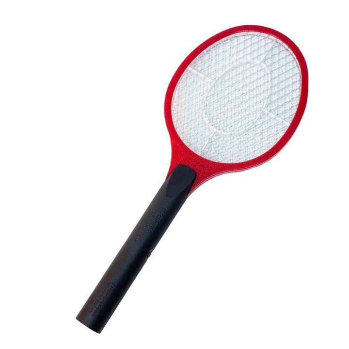 Paleta electrica anti insecte zburatoare, lungime 47 cm, culoare rosu