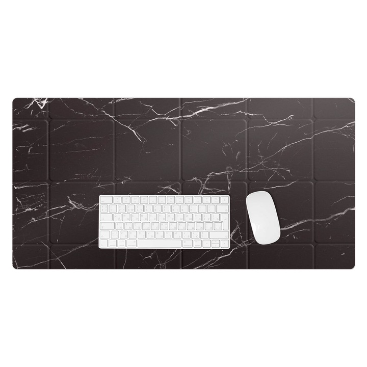 Mapa de birou, Wallfluent, Placi de marmura, Negru, 90x45 cm, 010250300040100077325