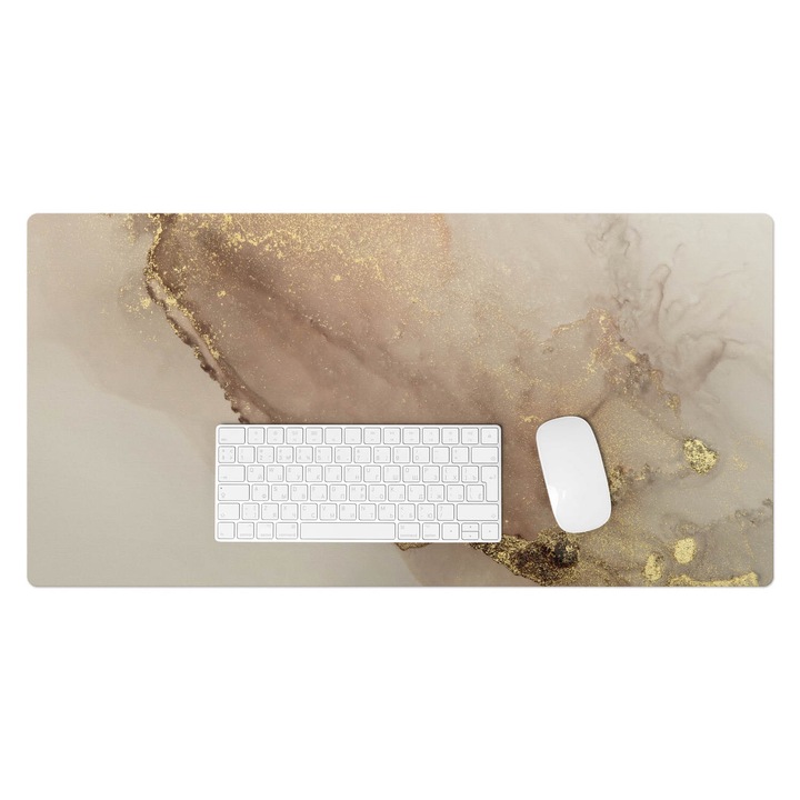 Protectie birou, Wallfluent, Abstractii delicate, Bej, 90x45 cm, 010250300040100077327