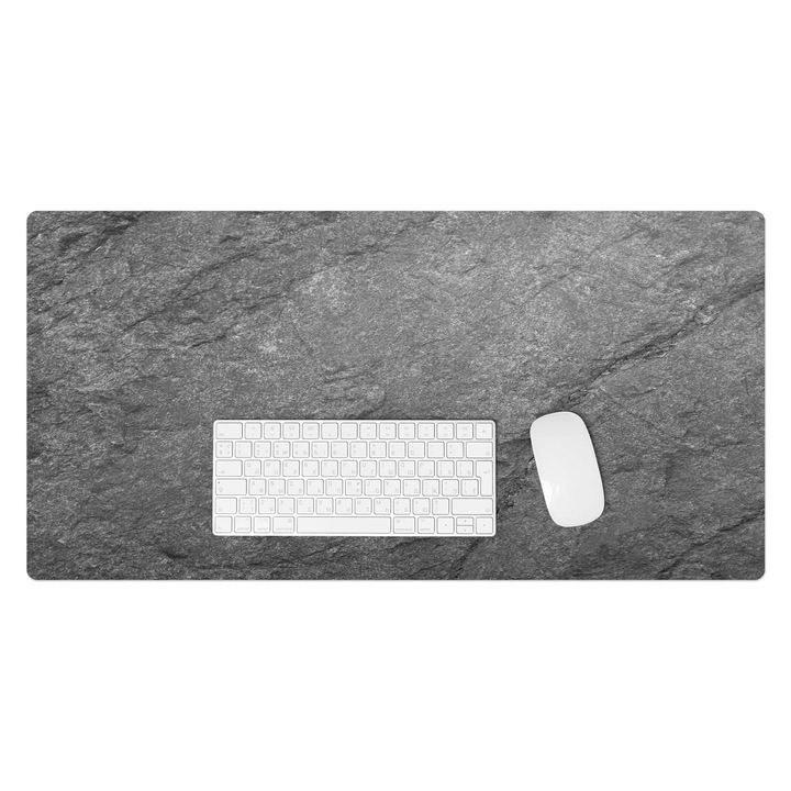 Mapa birou, Wallfluent, Textura de piatra, Gri, 90x45 cm, 010250300040100088589