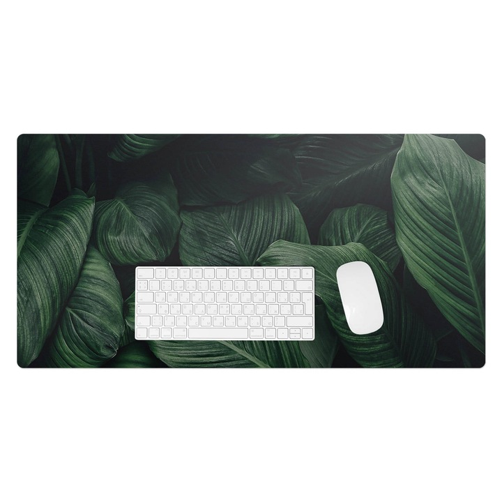 Mapa de birou, Wallfluent, Frunze tropicale, Verde, 90x45 cm, 010250300040100088466