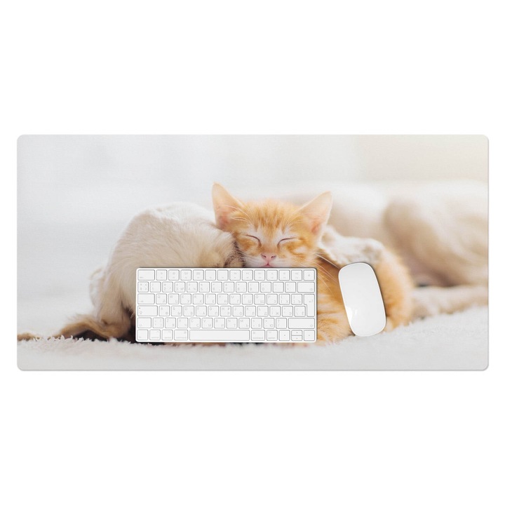 Mapa birou, Wallfluent, Dulce vis de animale, Bej, 90x45 cm, 010250300040100075339