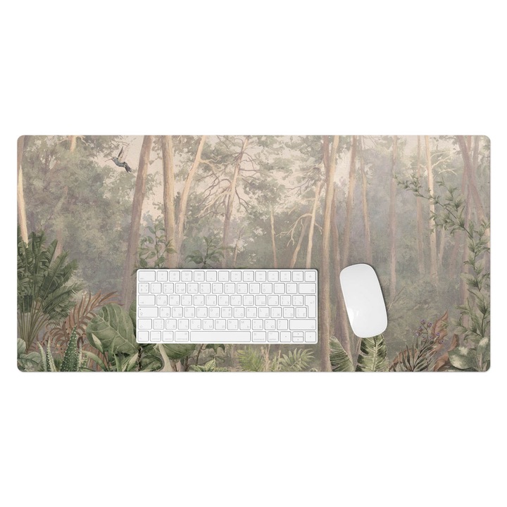 Mapa pentru birou, Wallfluent, Panorama padurii, Verde, 90x45 cm, 010250300040100282767