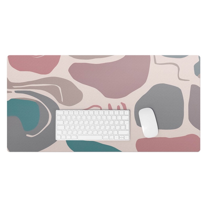 Mapa birou, Wallfluent, Forme abstracte, Roz, 90x45 cm, 010250300040100281872