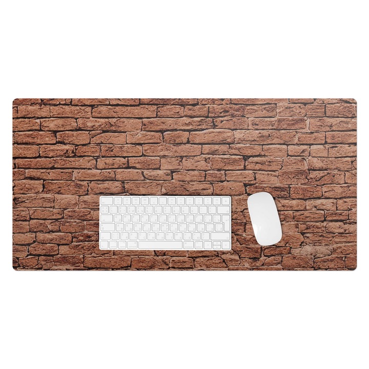 Mapa pentru birou, Wallfluent, Perete retro de caramida, Maro, 90x45 cm, 010250300040100282492