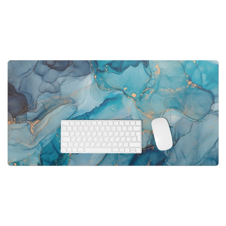 Mapa birou, Wallfluent, Ocean abstract, Albastru, 90x45 cm, 010250300040100282553