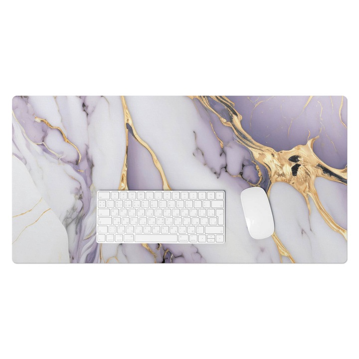 Mapa birou, Wallfluent, Valuri de marmura, Violet, 90x45 cm, 010250300040100282613