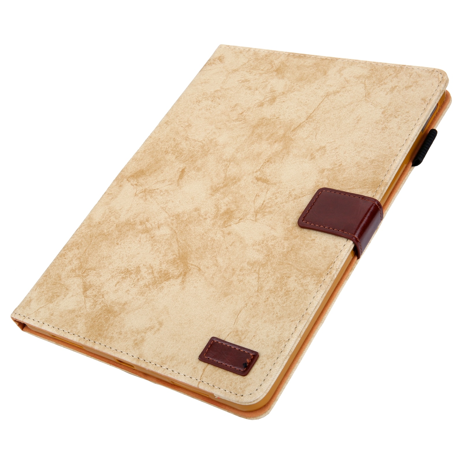 Husa tableta compatibila cu iPad Pro 11 2024, Textura din panza, Piele, Galben