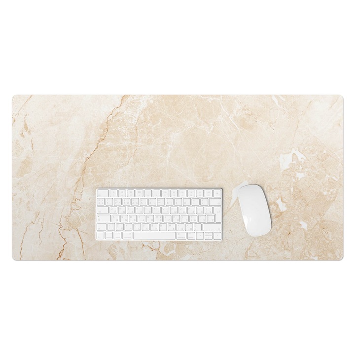 Mapa birou, Wallfluent, Vene de marmura, Bej, 90x45 cm, 010250300040100282603
