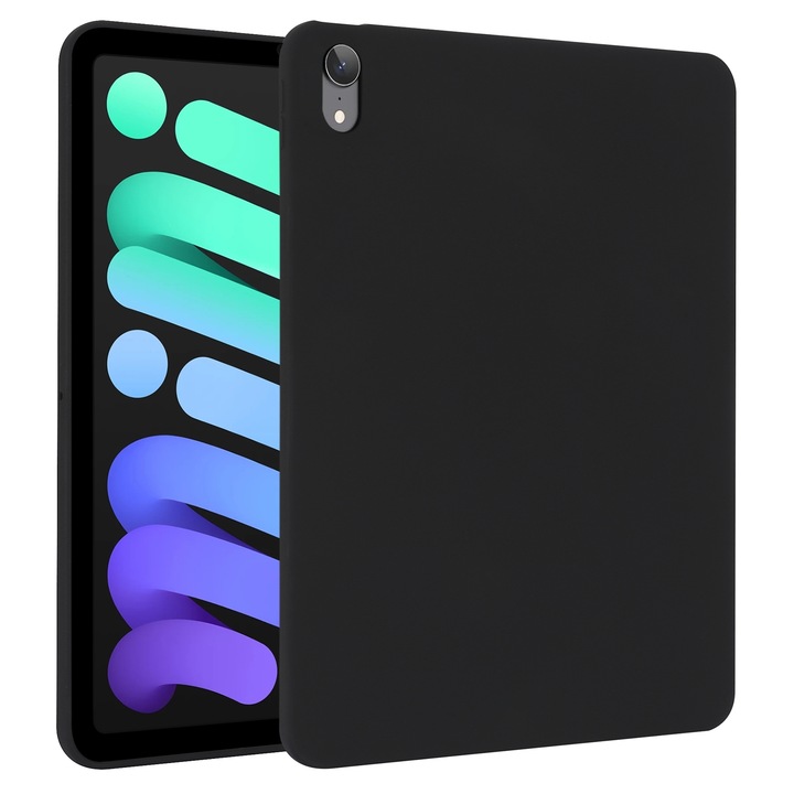 Husa tableta compatibila cu iPad mini 6, TPU, Spray Oil, Negru