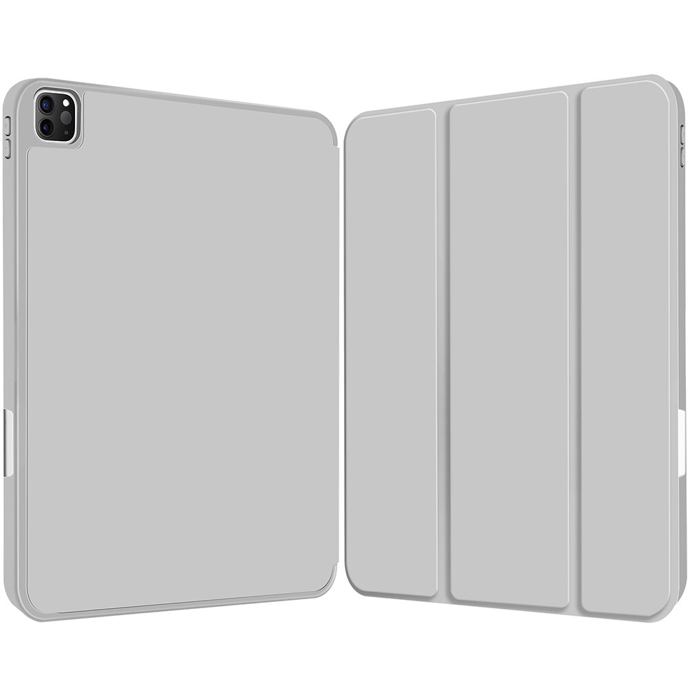 Husa tableta compatibila cu iPad Pro 129, Piele Smart TPU, Slot pix, Gri)
