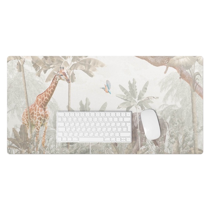 Mapa pentru birou, Wallfluent, Jungla exotica, Bej, 90x45 cm, 010250300040100282766