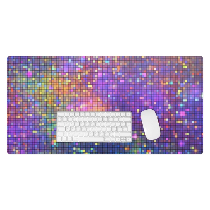 Mapa birou, Wallfluent, Mozaic de pixeli, Violet, 90x45 cm, 010250300040100282899