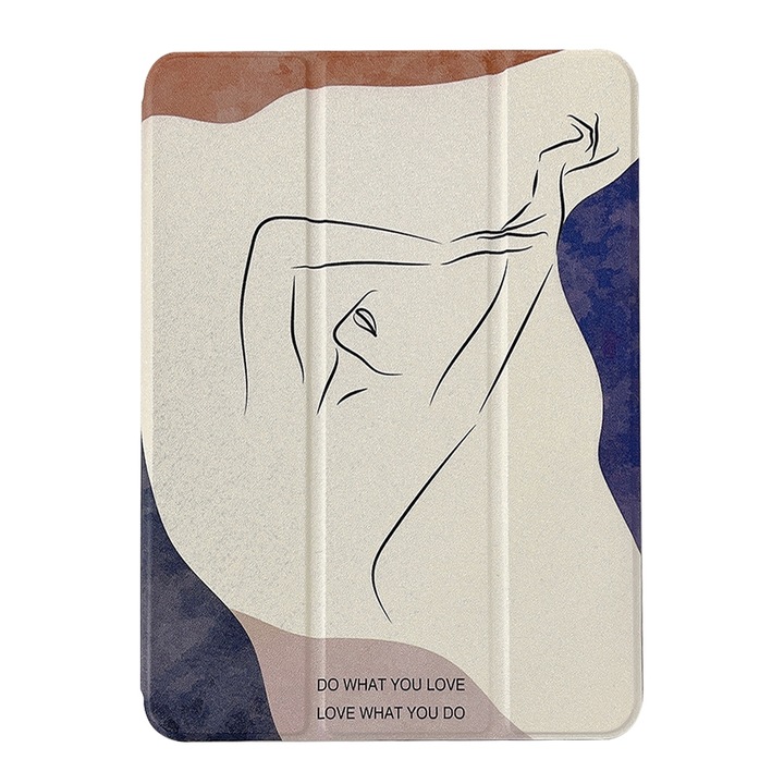 iPad Air 11 / iPad Pro 11 készülékkel kompatibilis táblagép tok, mágneses záródás, kivehető bőr, 2024/2022/2021/2020/2018 vonal