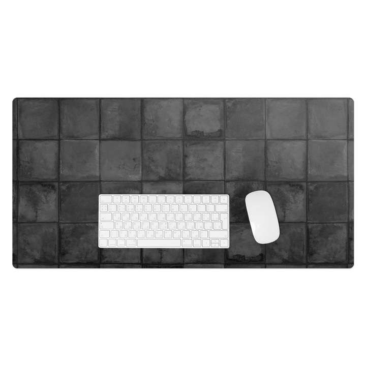 Mapa de birou, Wallfluent, Dale retro intunecate, Gri, 90x45 cm, 010250300040100282522