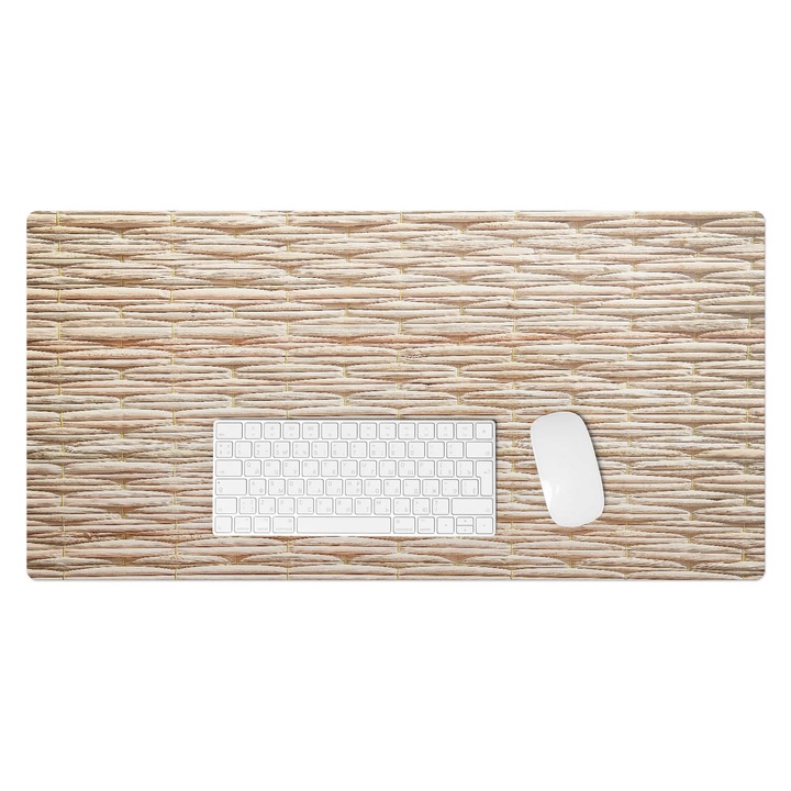 Mapa birou, Wallfluent, Impletitura naturala, Bej, 90x45 cm, 010250300040100282809