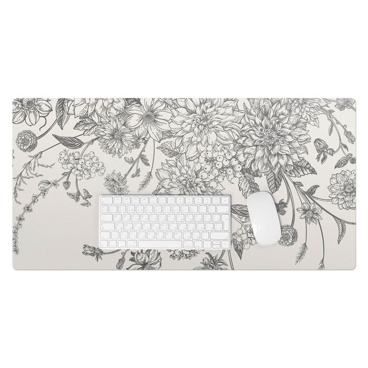 Mapa pentru birou, Wallfluent, Model vintage floral, Multicolor, 90x45 cm, 010250300040100282734