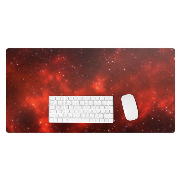 Mapa birou, Wallfluent, Nebuloasa spatiala, Rosu, 90x45 cm, 010250300040100282883