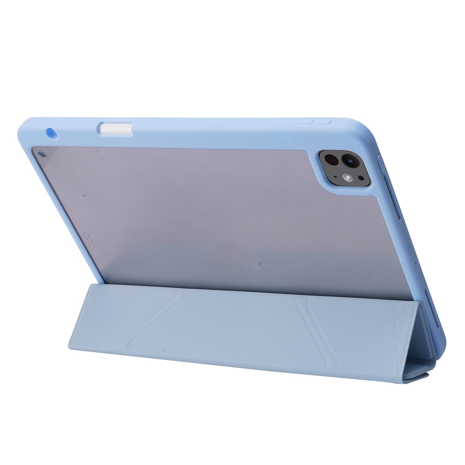 Husa tableta compatibila cu iPad Air 11, Acryl transparent, Protectie completa, Negru