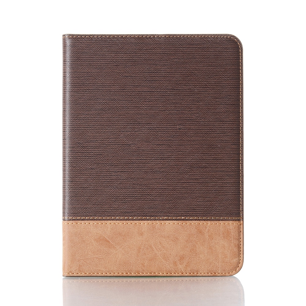 Husa tableta compatibila cu iPad Mini 6, Piele textura ovina, Maro