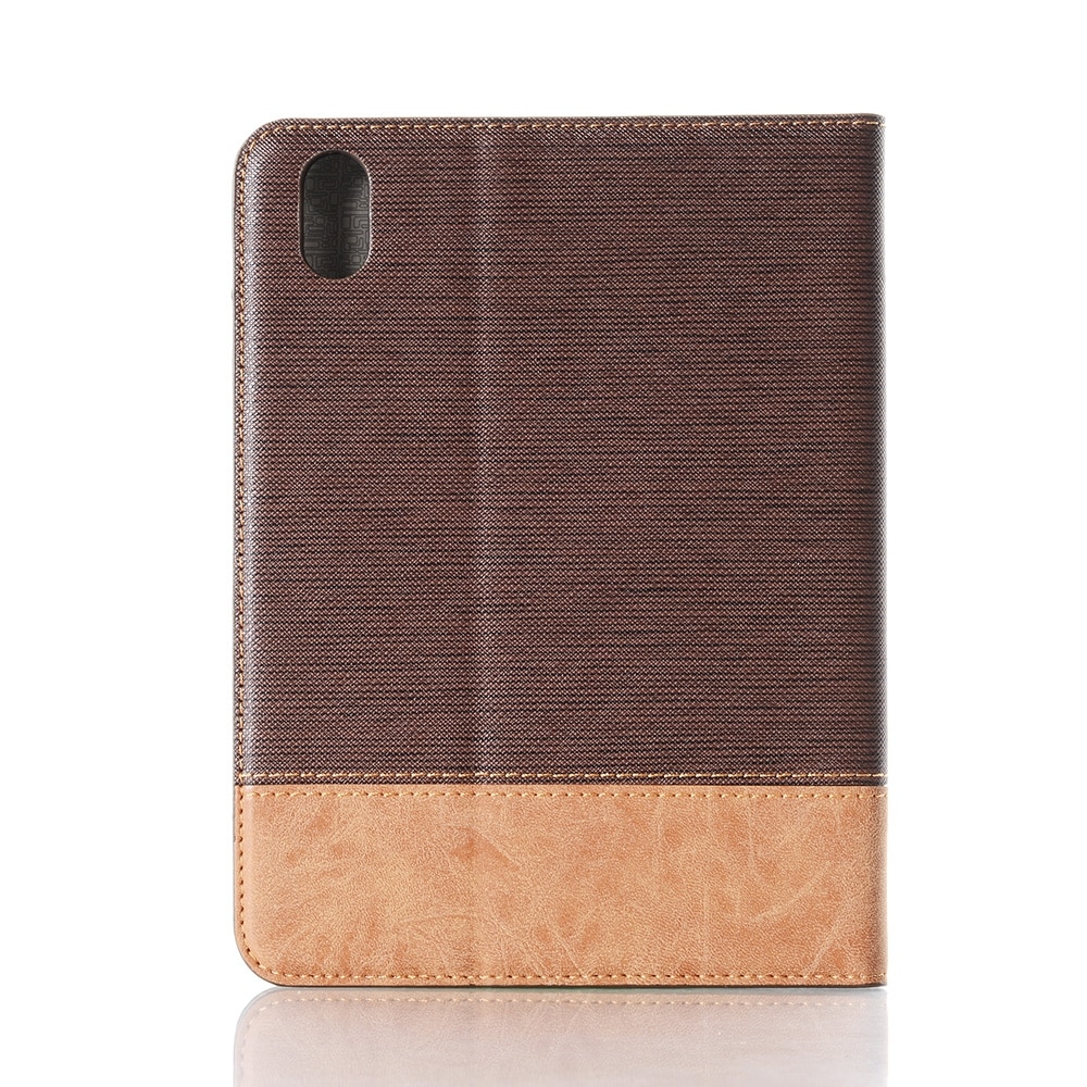 Husa tableta compatibila cu iPad Mini 6, Piele textura ovina, Maro