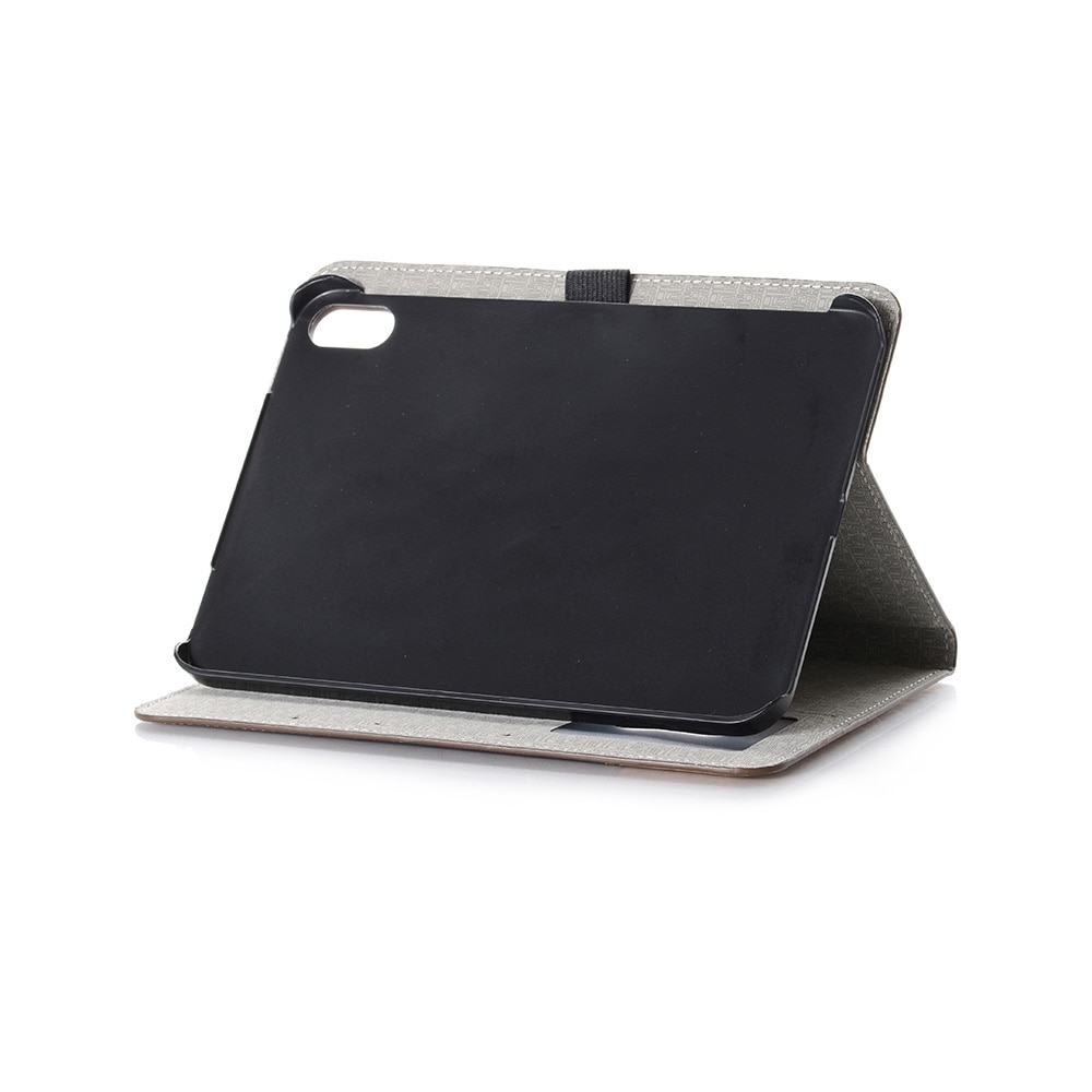 Husa tableta compatibila cu iPad Mini 6, Piele textura ovina, Maro