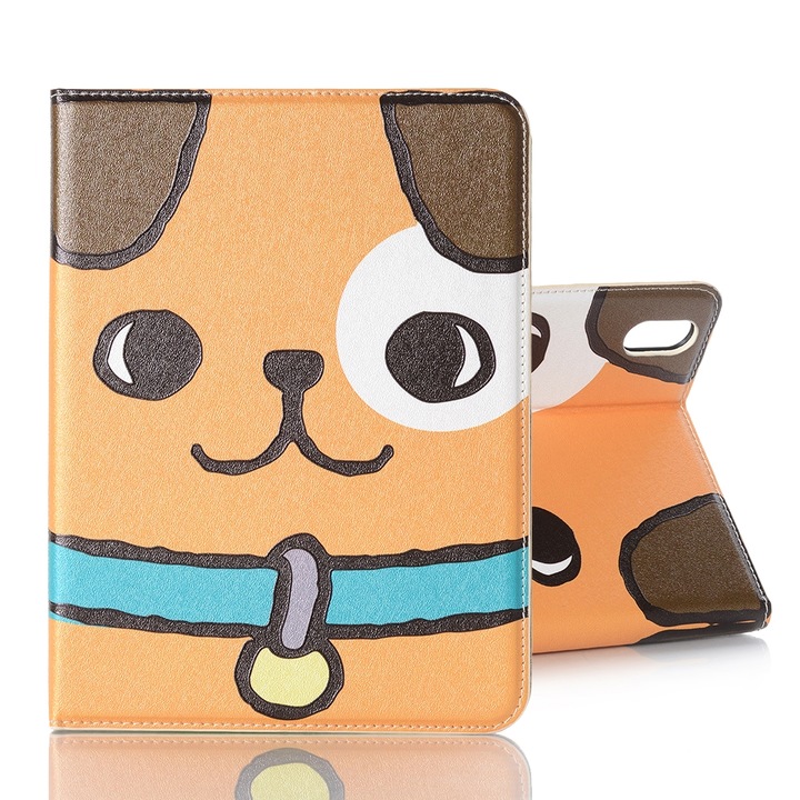 Husa tableta compatibila cu iPad Mini 6, Pattern Cartoon, Inchidere magnetica, Piele