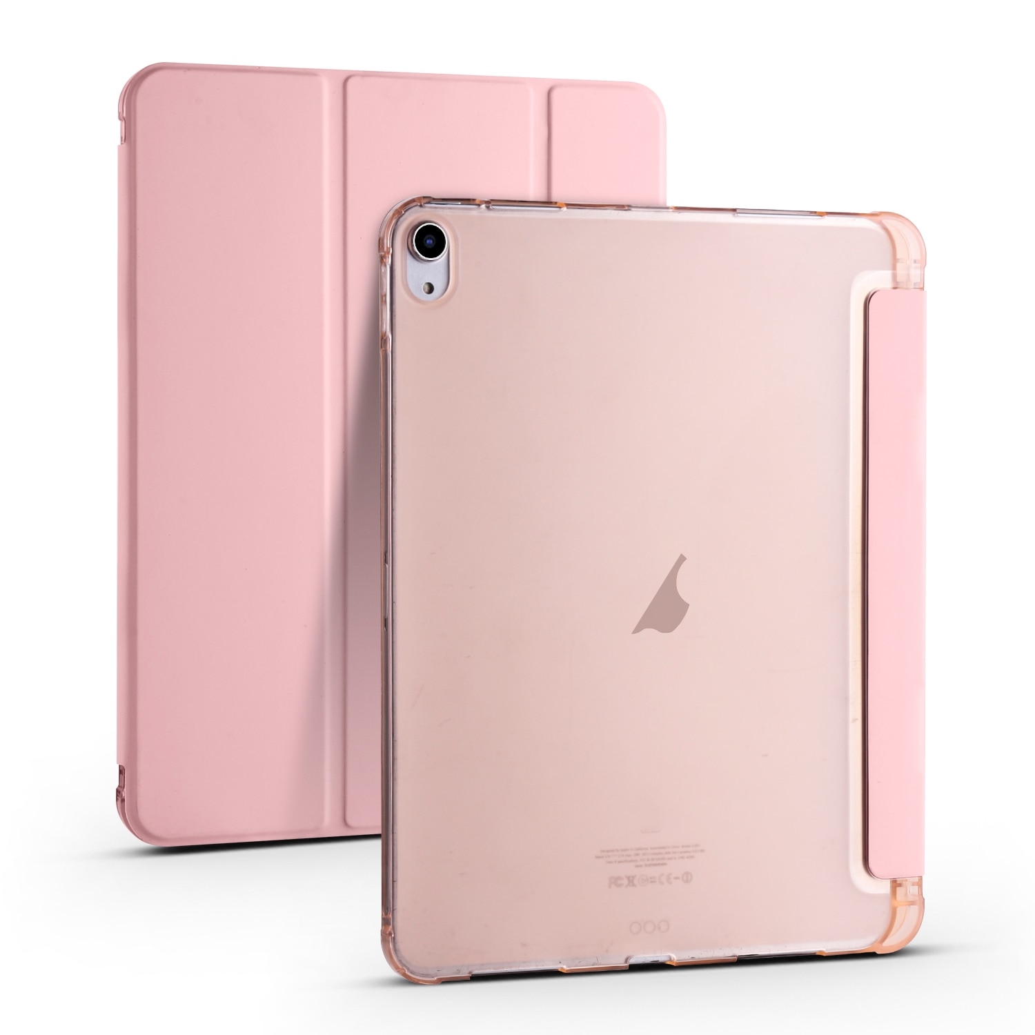 Husa tableta compatibila cu iPad Air 11, TPU Leather, Auto Sleep/Wake, Slot pix, Roz)