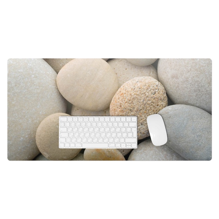 Mapa birou, Wallfluent, Pietre netede, Bej, 90x45 cm, 010250300040100077146