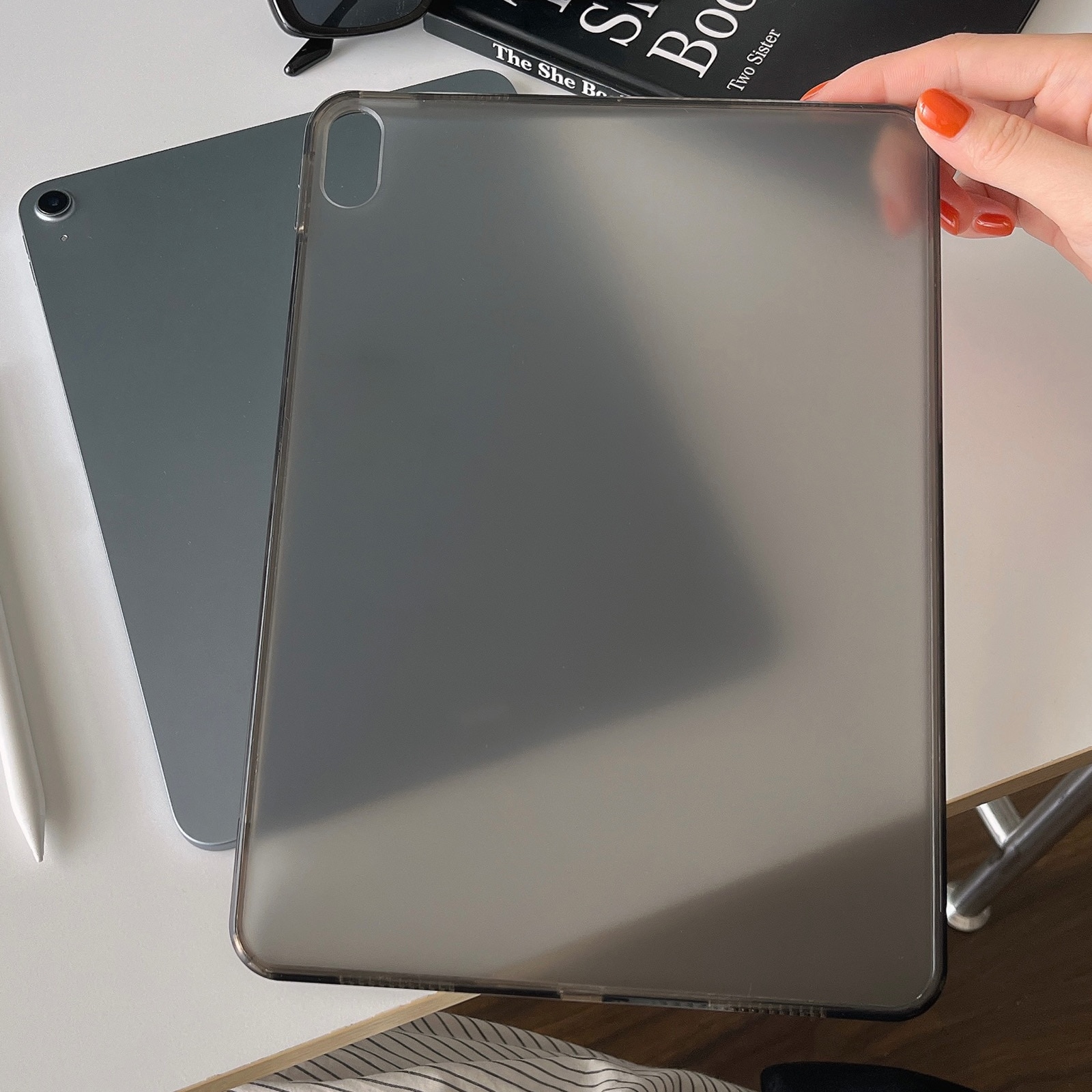 Husa tableta compatibila cu iPad Mini 6, Transparent, Negru