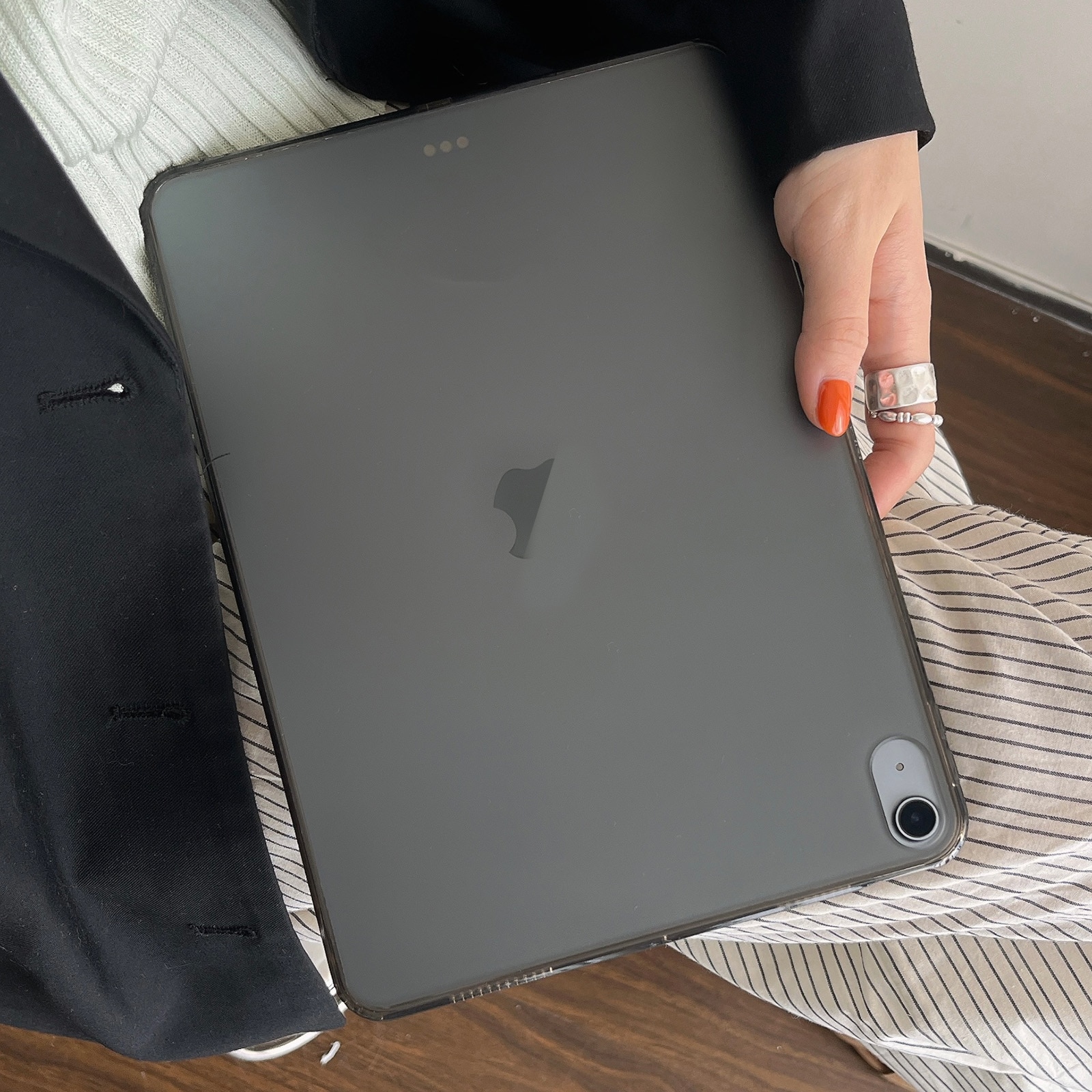 Husa tableta compatibila cu iPad Mini 6, Transparent, Negru