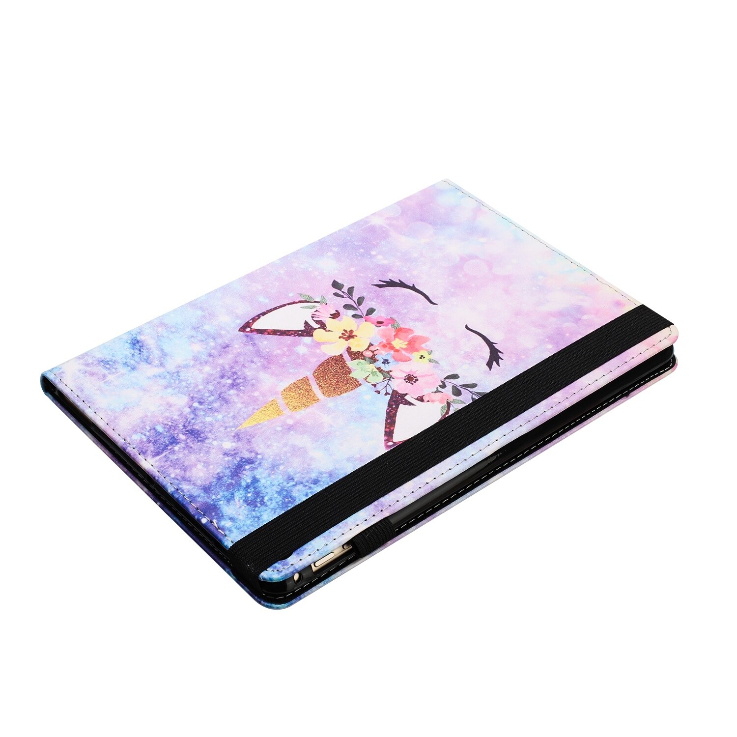 Husa tableta pentru Amazon Kindle Paperwhite 2 3 4, piele inteligenta cu textura fina, tip coasere, capac cu fata zambitoare, albastru inchis