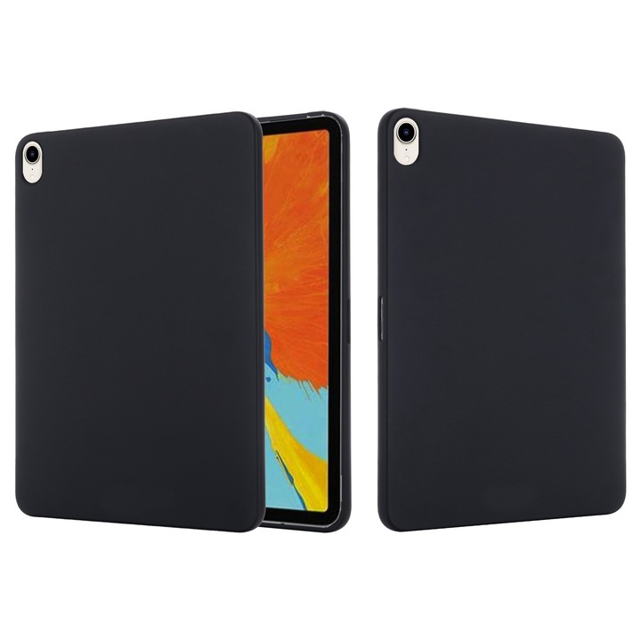 Husa tableta compatibila cu iPad Mini 6, Silicon Lichid, Rezistenta la lovituri, Protectie completa, Negru