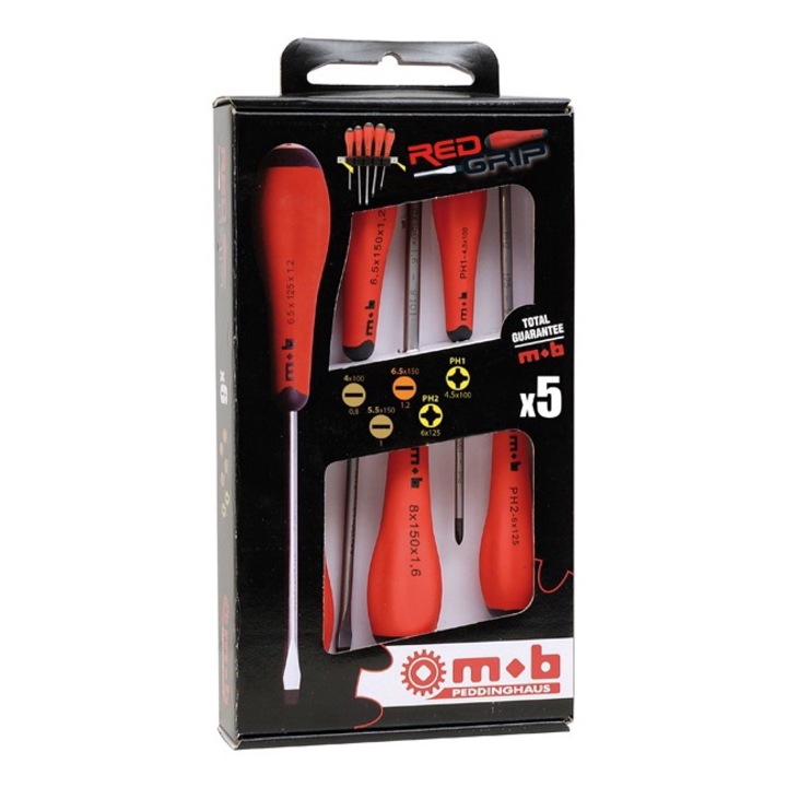 5 db MOB csavarhúzó, 3 db hornyos csavarhúzó, 2 db Philips csavarhúzó készlet