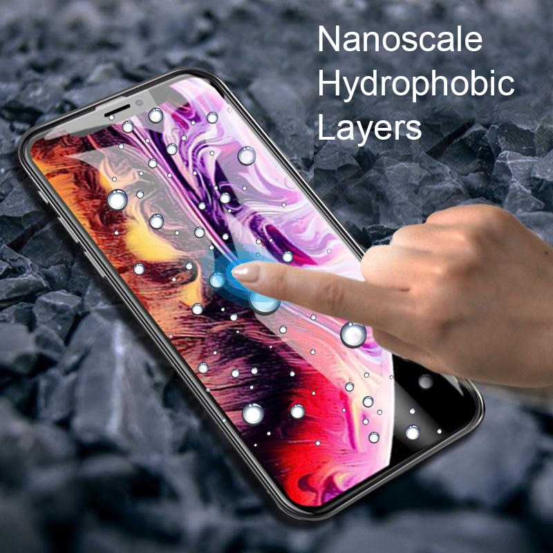 Folie protectie telefon, Pentru iPhone 12, iPhone 12 Pro, sticla securizata HD, instalare usoara, margine neagra