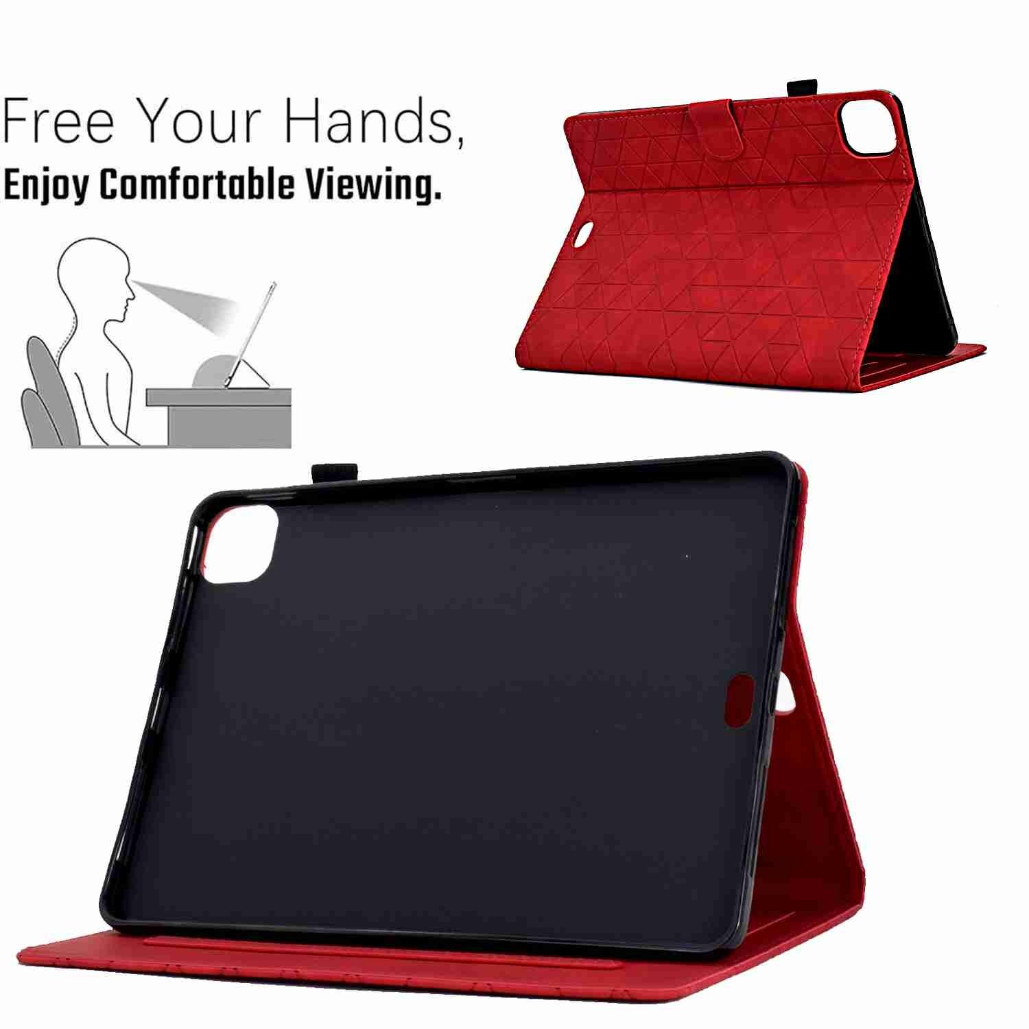 Husa tableta compatibila cu iPad Pro 11, TPU Smart Leather, Rosu