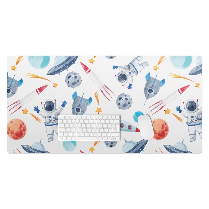 Íróasztal könyökalátét, Wallfluent, Kozmikus minta, Többszínű, 100x50 cm, 010250300020100011660