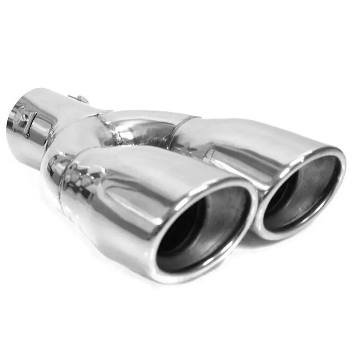 Ornament Toba Esapament Universala Ornament Teava Esapament Sistem de Evacuare Teava de Evacuare Toba Sport Dublu Otel Inoxidabil Cromat de la 38 mm la 50 mm