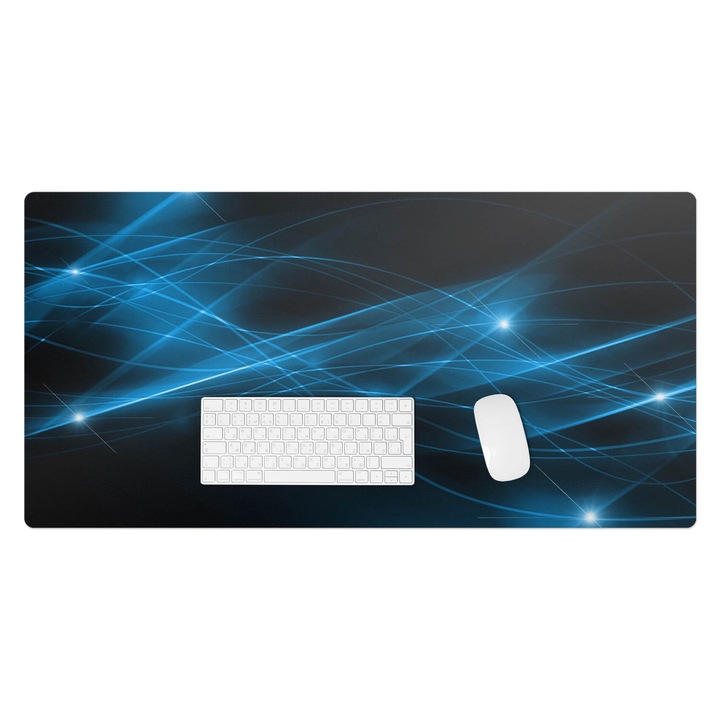 Mapa birou, Wallfluent, Linii luminoase, Albastru, 100x50 cm, 010250300020100004875