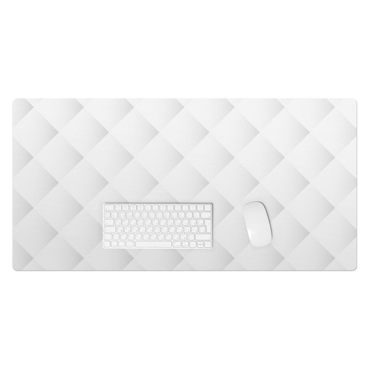 Mapa de birou, Wallfluent, Model geometric 3D, Alb, 100x50 cm, 010250300020100007825