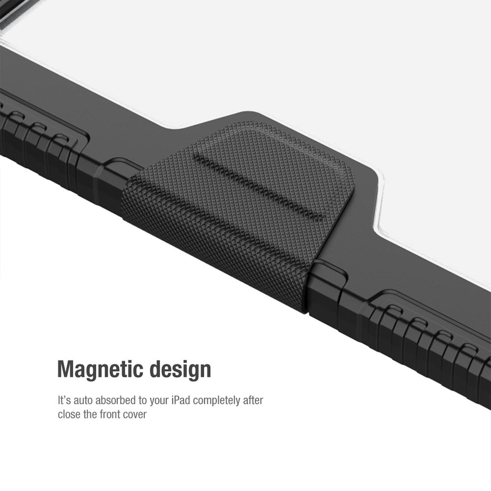 Husa tableta compatibila cu iPad Air 11 2024, Bumper Pro, Piele, Negru