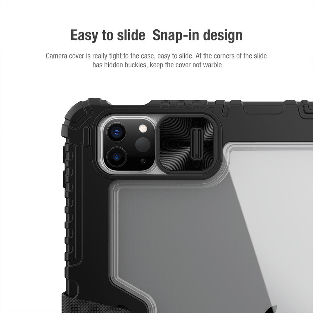 Husa tableta compatibila cu iPad Air 11 2024, Bumper Pro, Piele, Negru