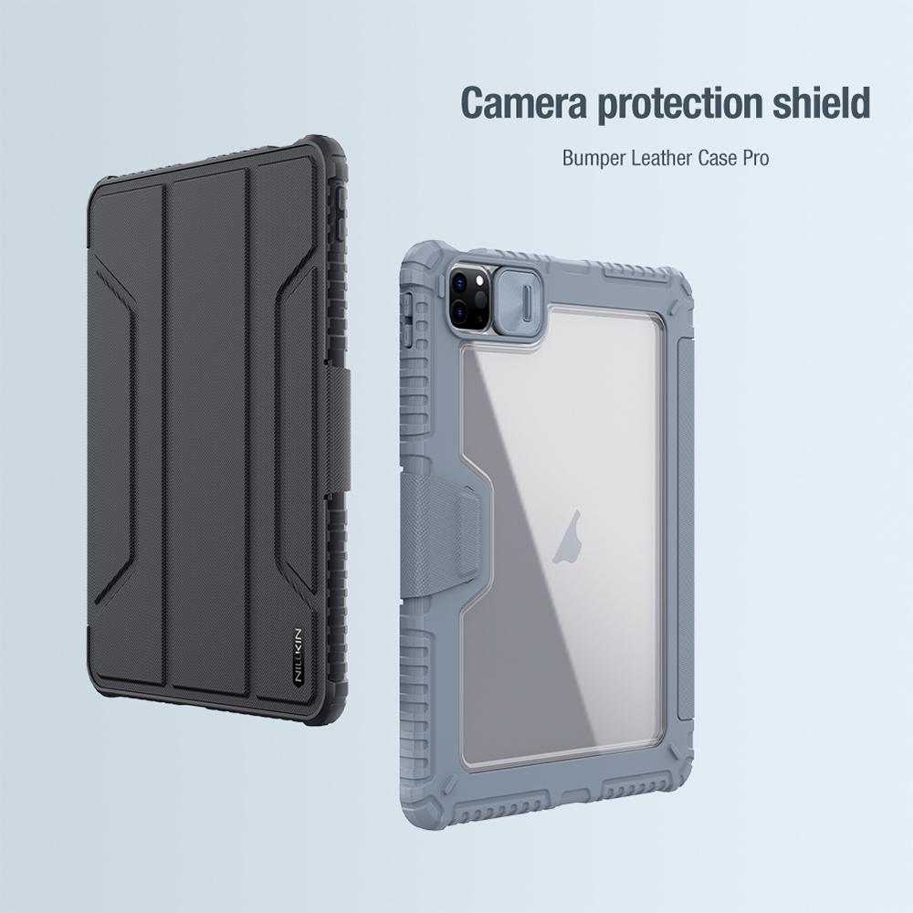 Husa tableta compatibila cu iPad Air 11 2024, Bumper Pro, Piele, Negru