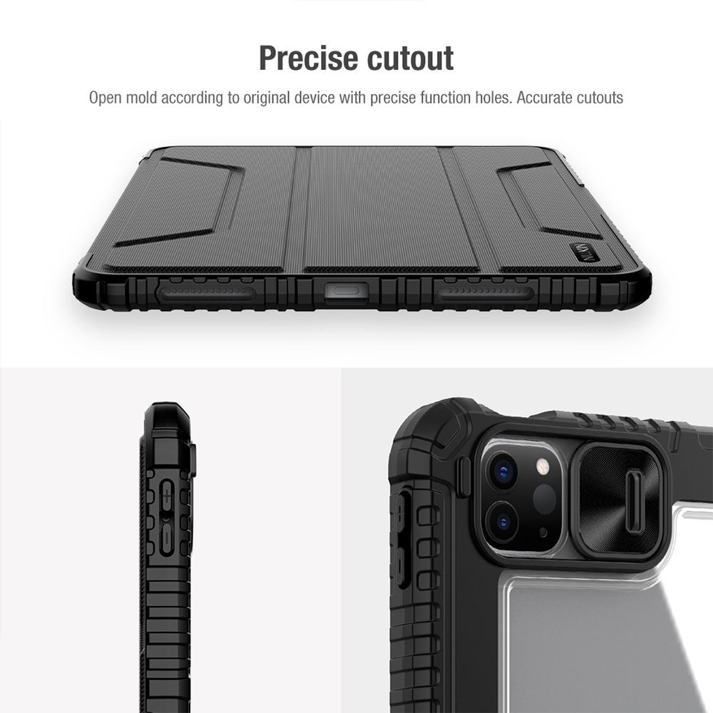 Husa tableta compatibila cu iPad Air 11 2024, Bumper Pro, Piele, Negru