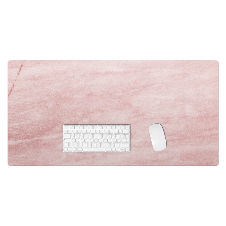 Protectie birou, Wallfluent, Marmura pastel, Roz, 100x50 cm, 010250300020100012162