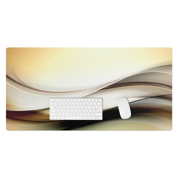 Mapa birou, Wallfluent, Linii ondulate, Galben, 100x50 cm, 010250300020100006120