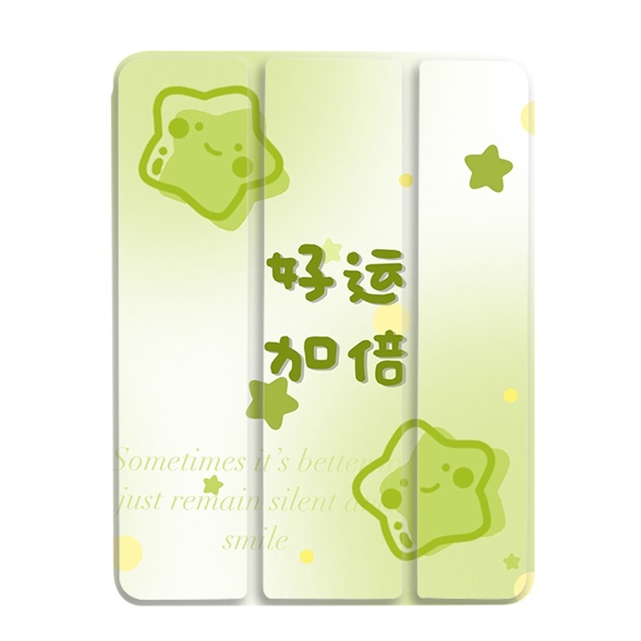 iPad Air 11 / iPad Pro 11 készülékkel kompatibilis táblagép tok, automatikus elalvás/ébresztés, 360°-os védelem, festett bőr